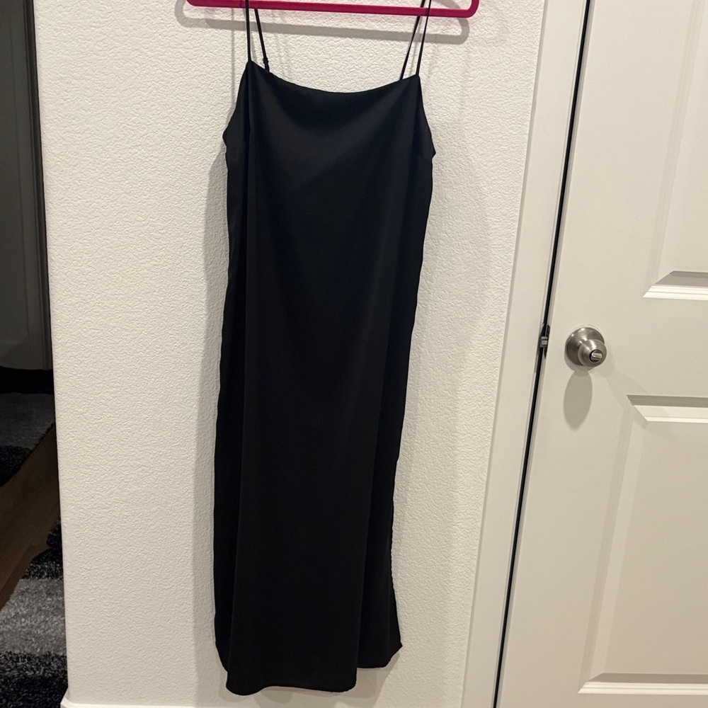 Elegant Black Spaghetti Strap Dress